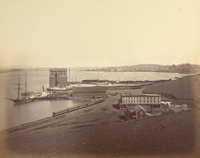 Stad Vallejo vanuit Zuid-Vallejo, Solano County door Carleton E. Watkins